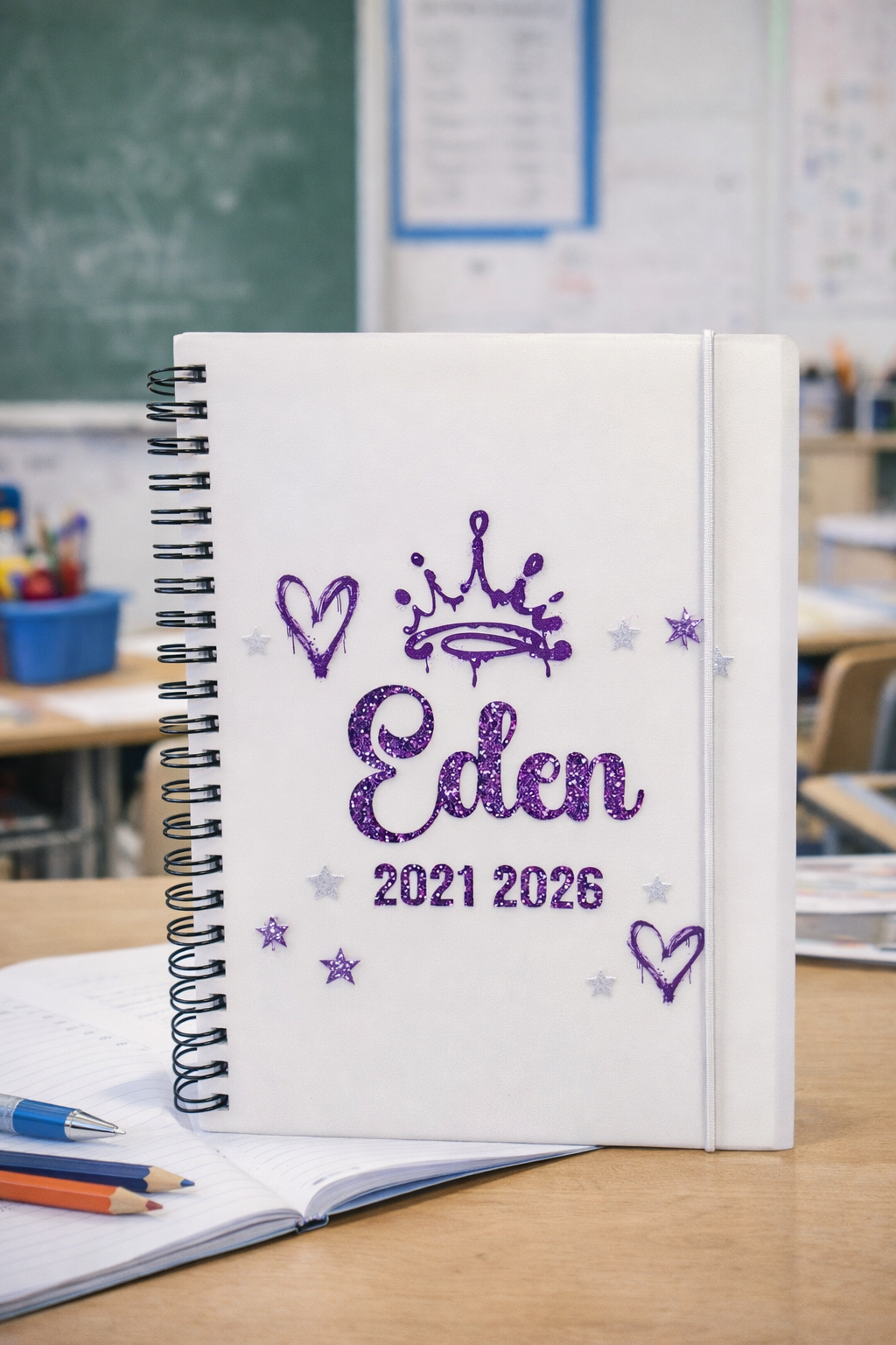 School leavers notepad Glitter effect