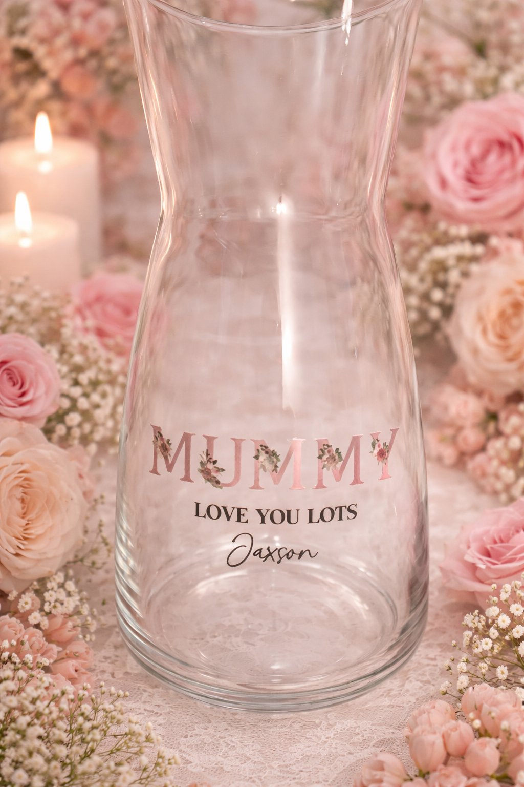 Mummy floral vase