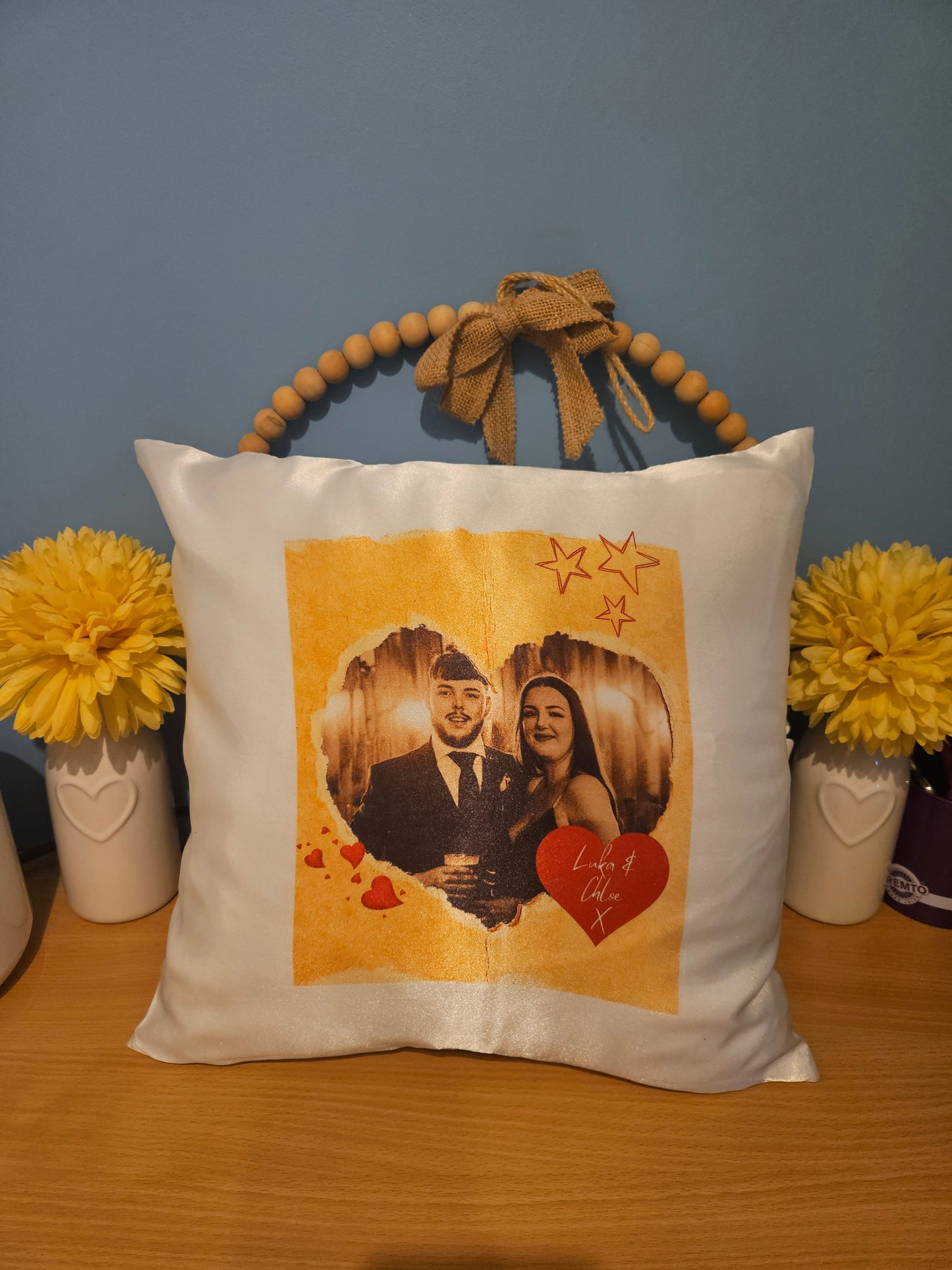 Valentines photo pillow