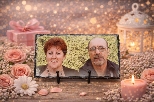 Rectangle Glass Rock Slate photos 12cm x 20cm